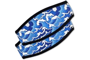 Flow Scuba Gear Diving Mask Slap Straps - Neoprene Cover for Dive and Snorkel Masks…
