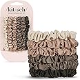Kitsch Ultra Petite Satin Scrunchies for Women - No Crease Hair Ties for Girls | Scrunchies For All Hair Types and Textures,