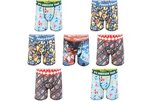 Power Rangers boys Amazon Exclusive 100% Cotton 5-pk Brief and 7-pk Athletic Boxerbrief in Sizes 2
