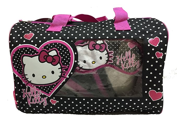 Amazon.com: Sanrio Hello Kitty Sleepover Bag - Hello Kitty Slumber Bag (Black): Home & Kitchen