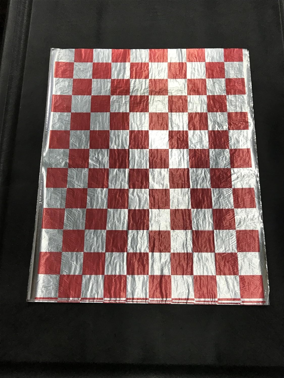 500 Sheets Per Box Printed Red Checkered Insulated Cushion Foil Wrap 10 ...