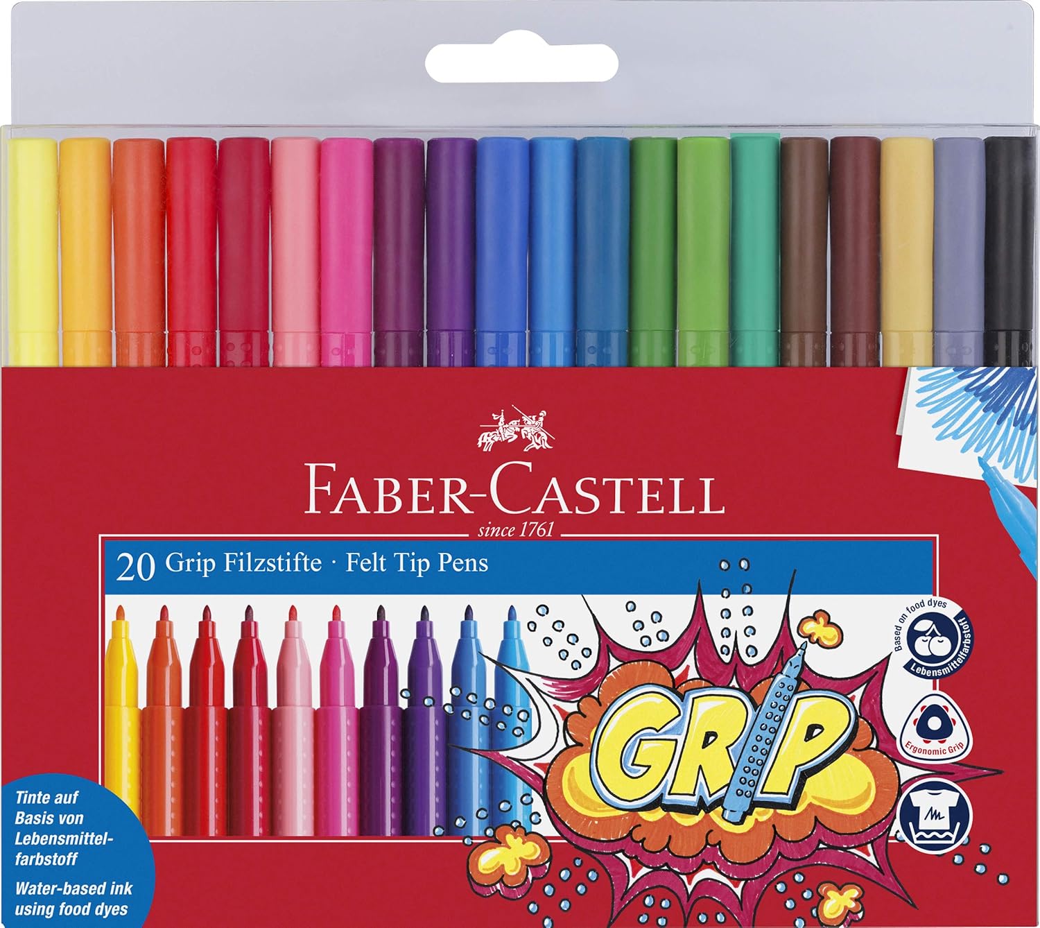 FaberCastell Grip Color Markers 20 Washable Fineline Markers Amazon.ca Toys & Games