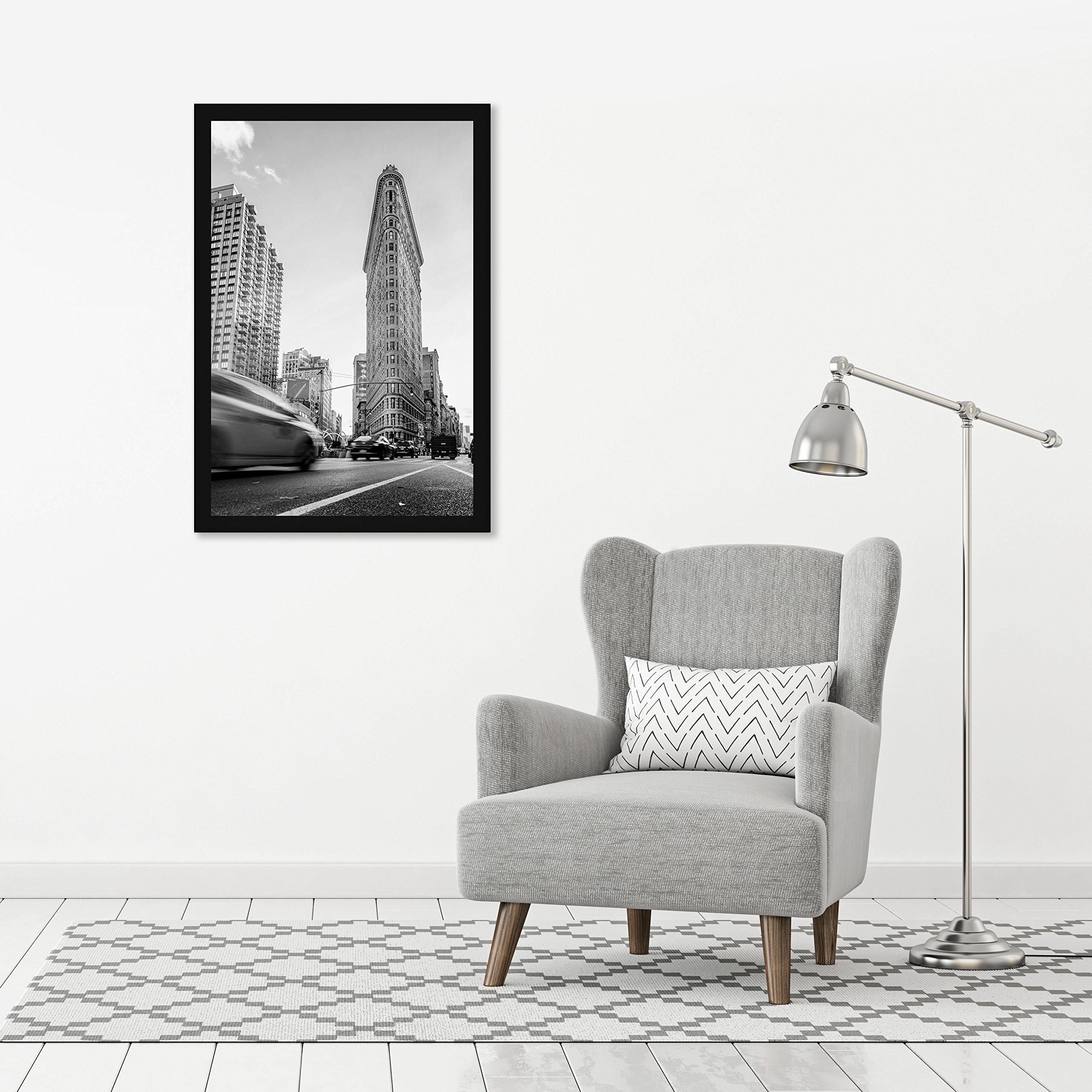 Americanflat 24 x 36 Inch Black Poster Frame | Polished Plexiglass. Hanging Hardware Included