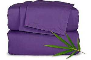Queen Sheets by Pure Bamboo, Genuine 100% Organic Viscose Derived from Bamboo Bed Sheet Set, Luxuriously Soft & Cooling, Doub