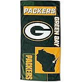 Northwest NFL State Line Beach Towel, 30x60, Green Bay Packers