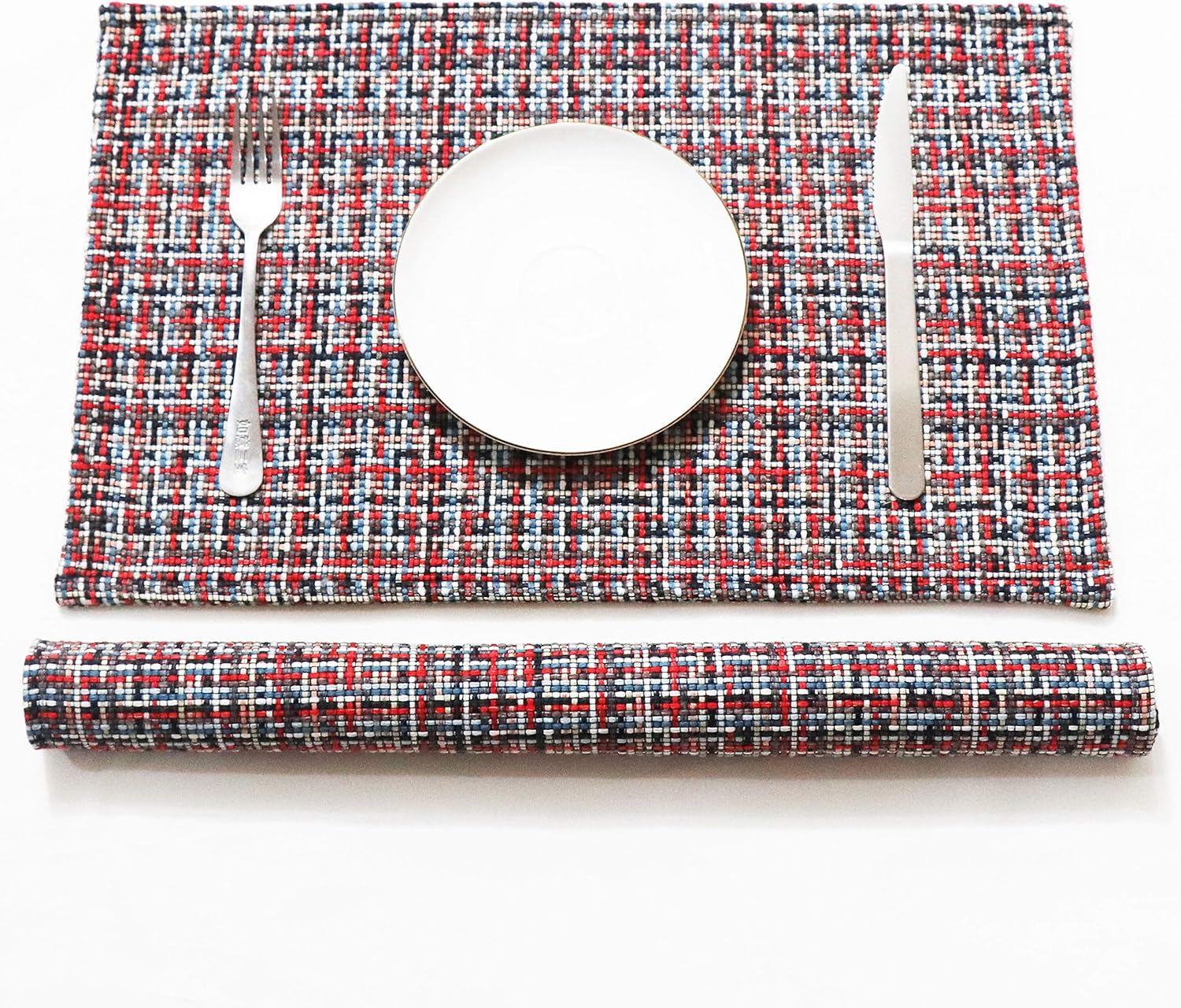 SLOW COW Linen Placemats Heat Resistant Dining Table Place Mats Kitchen Washable Table Mats Set of 2, Brown Mustard: Home & Kitchen