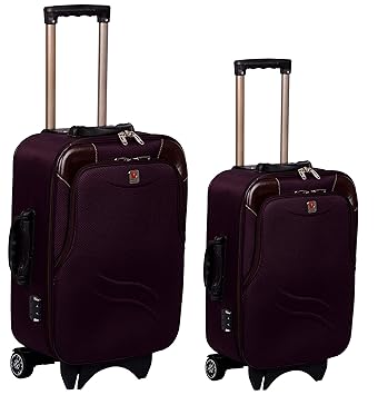 Double Shell Polyester Matty Trolley Bag. Trolley Bag Set (20&24)