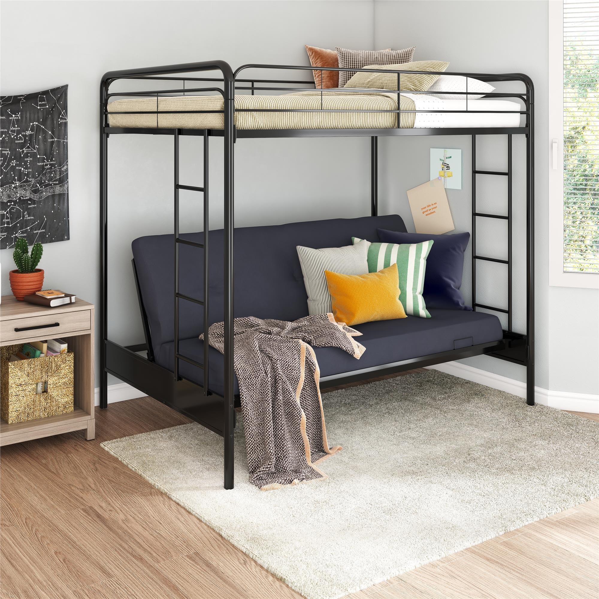 DHP Sammie Full Over Futon Metal Bunk Bed, Black for sale | Las Vegas