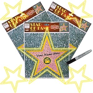 (12 Pack) Personalize Your Own Hollywood Stars of Fame Decor Kit