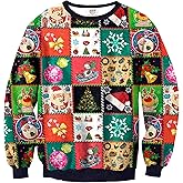 Arvilhill Unisex Funny Sweatshirt 3D Graphic Long Sleeve Christmas Animal Pullover (S-3XL)