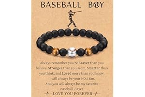 Leyung Bracelet Gifts for Teenage Boys, Football Baseball Basketball Soccer Bracelet Gifts for Boys Player Son Grandson Team Friend, Graduation Birthday Gifts for Teen Boys with Message Card