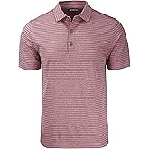 Cutter & Buck Mens Cutter & Buck Forge Eco Heather Stripe Stretch Recycled Mens Polo