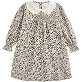 Curipeer Baby Girls Long Sleeve Flora Toddler Girls Cotton Casual Outfit Dress 12M-8Y