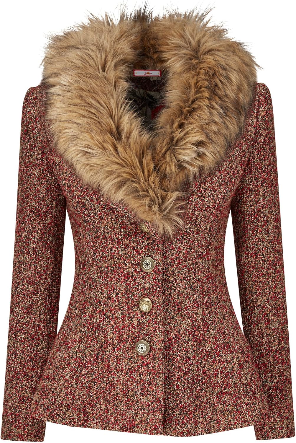Joe Browns Women's Fabulously Fur Collar Coat Jacket, Multicoloured (A