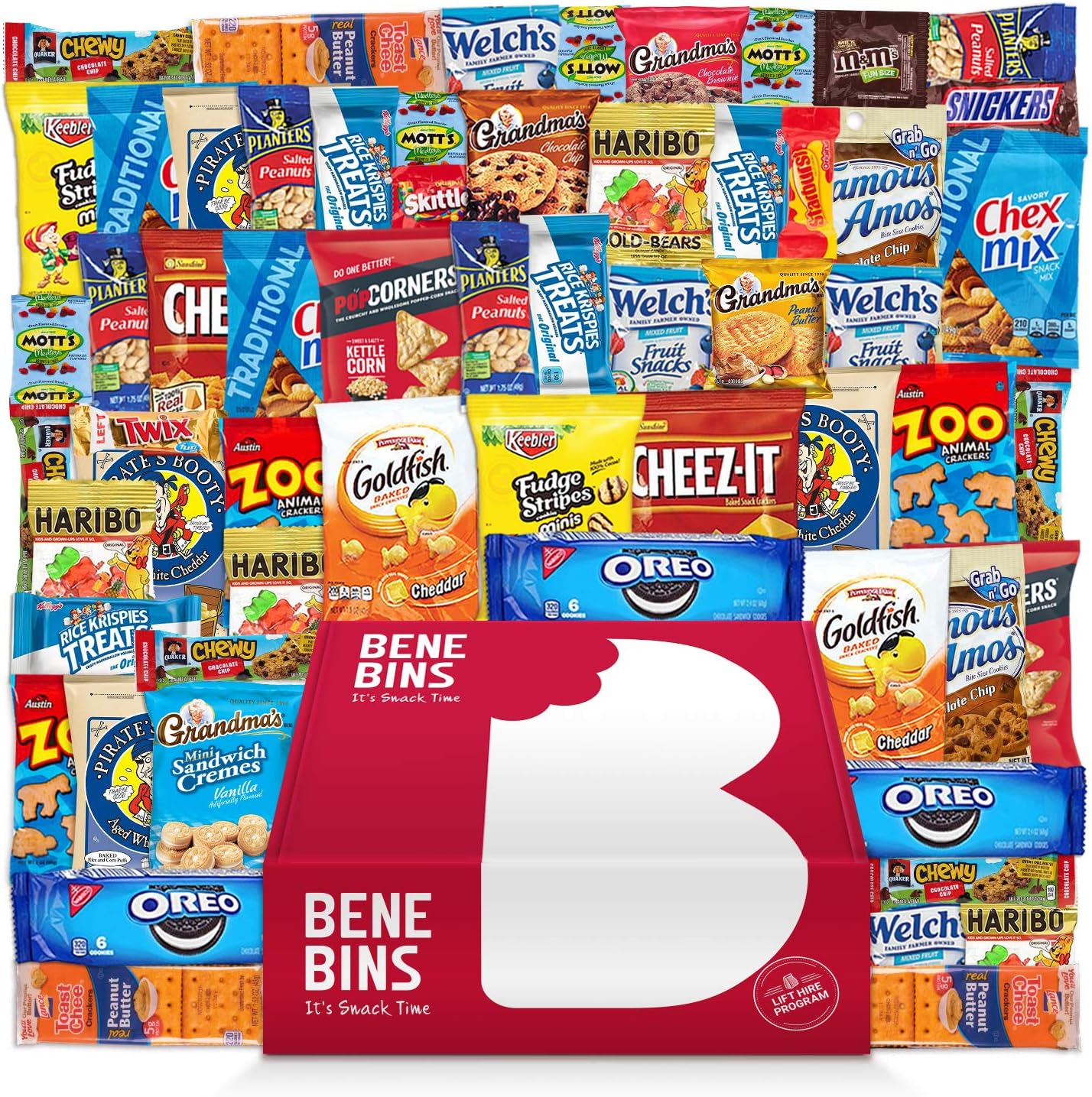 Variety Snack Care Package Cookie Chips & Candies Bundle (60 Care Package)