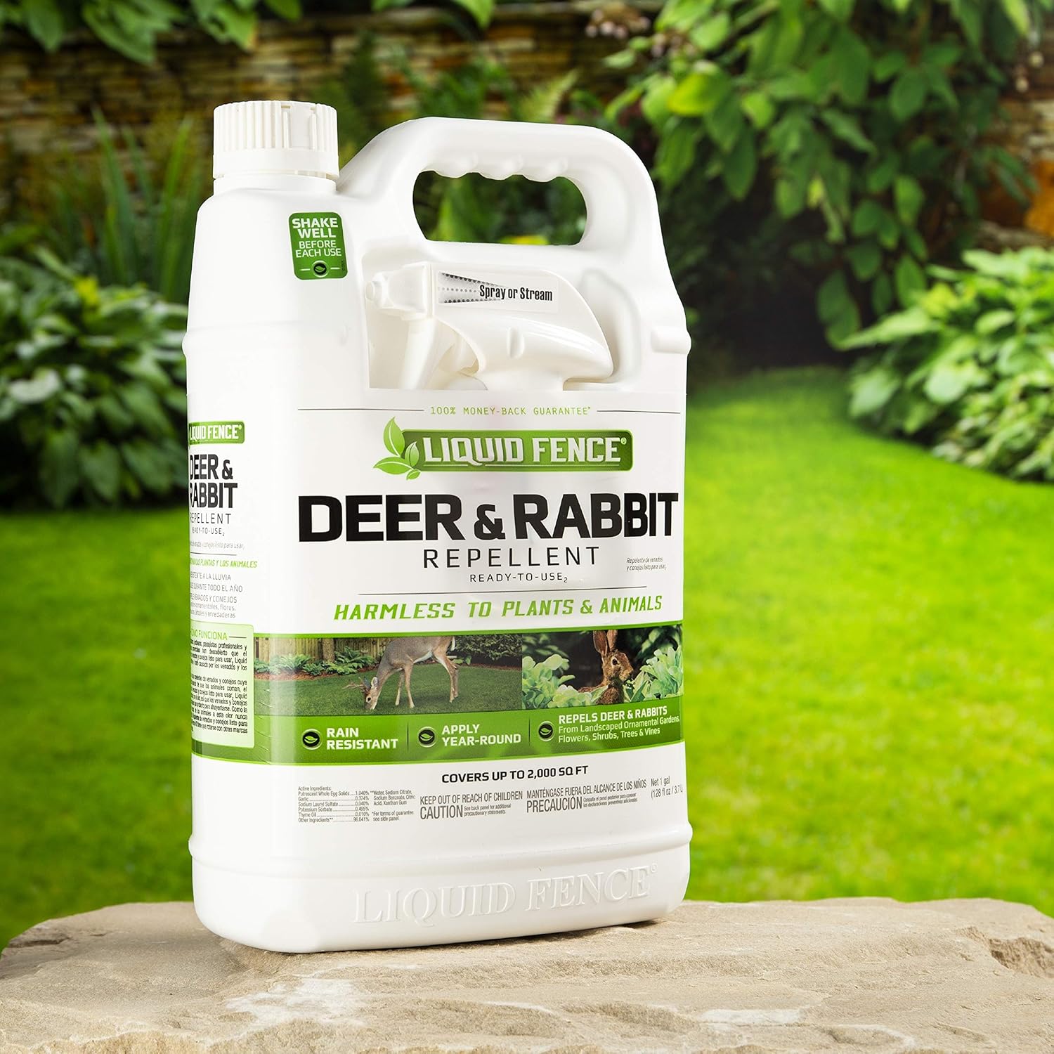 Liquid Fence Deer & Rabbit Repellent Ready-to-Use, 1-Gallon : Garden & Outdoor