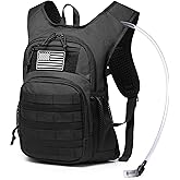 wotony Hydration Backpack with Water Bladder for Hiking Tactical Hydration Pack for Men Women Molle Water Backpack for Hiking