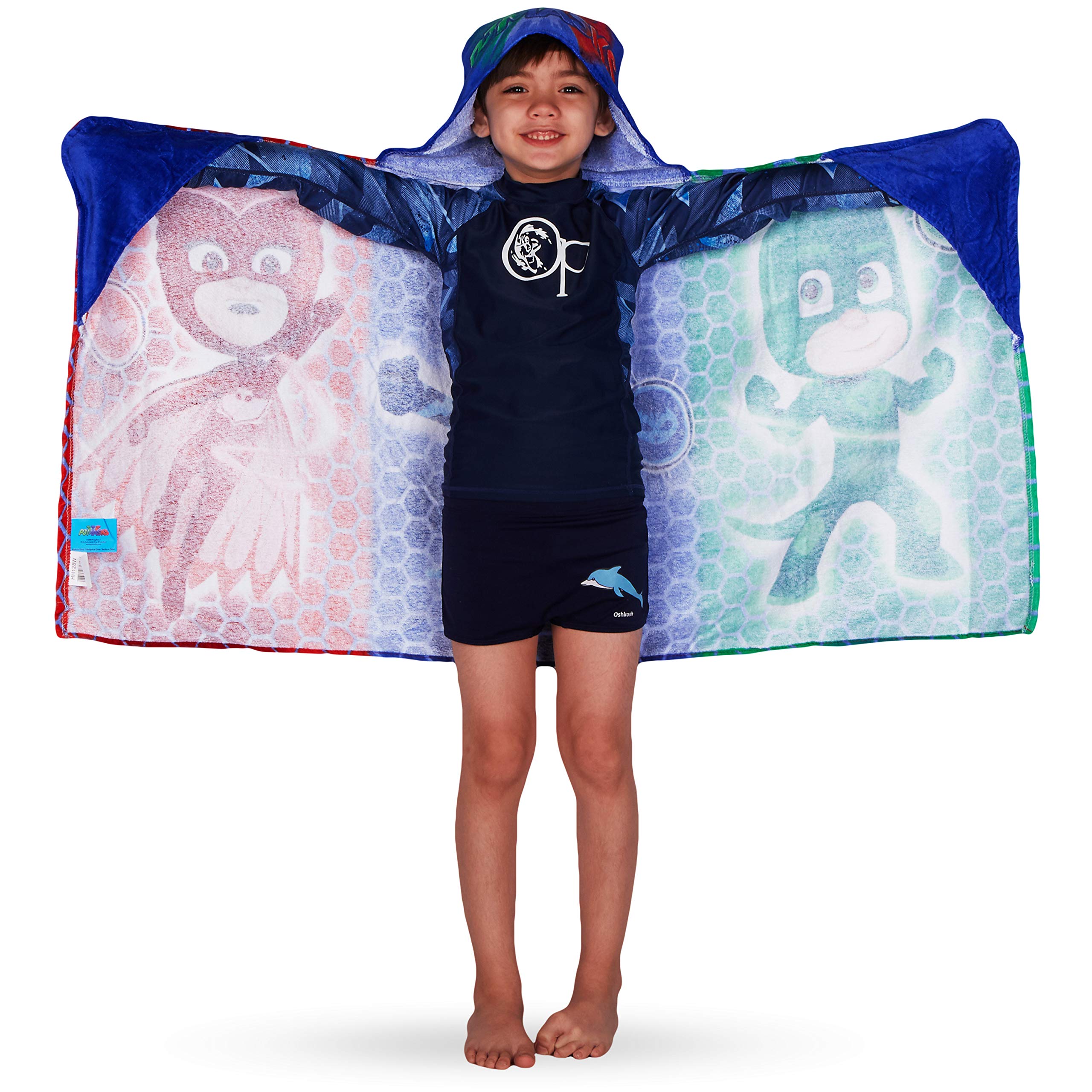 PJ Masks Kids Poncho Towel - Blue - 55x110 Cm