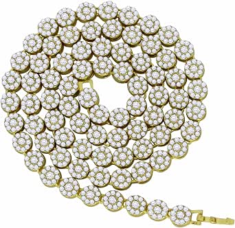 Simulated Diamond Iced CZ Tennis Chain 