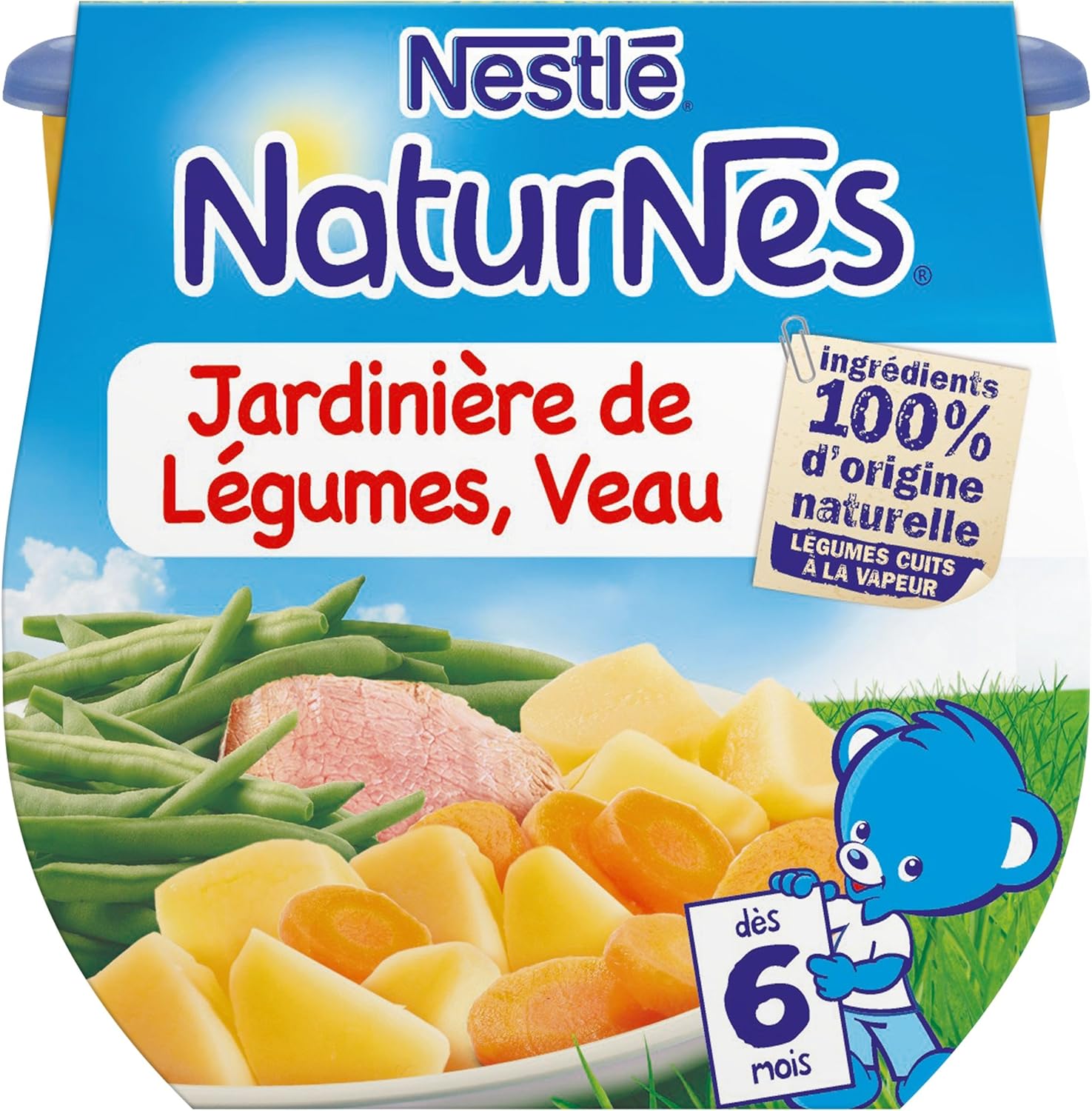 Nestlé Bébé Naturnes Jardinière De Légumes Veau Plat Complet