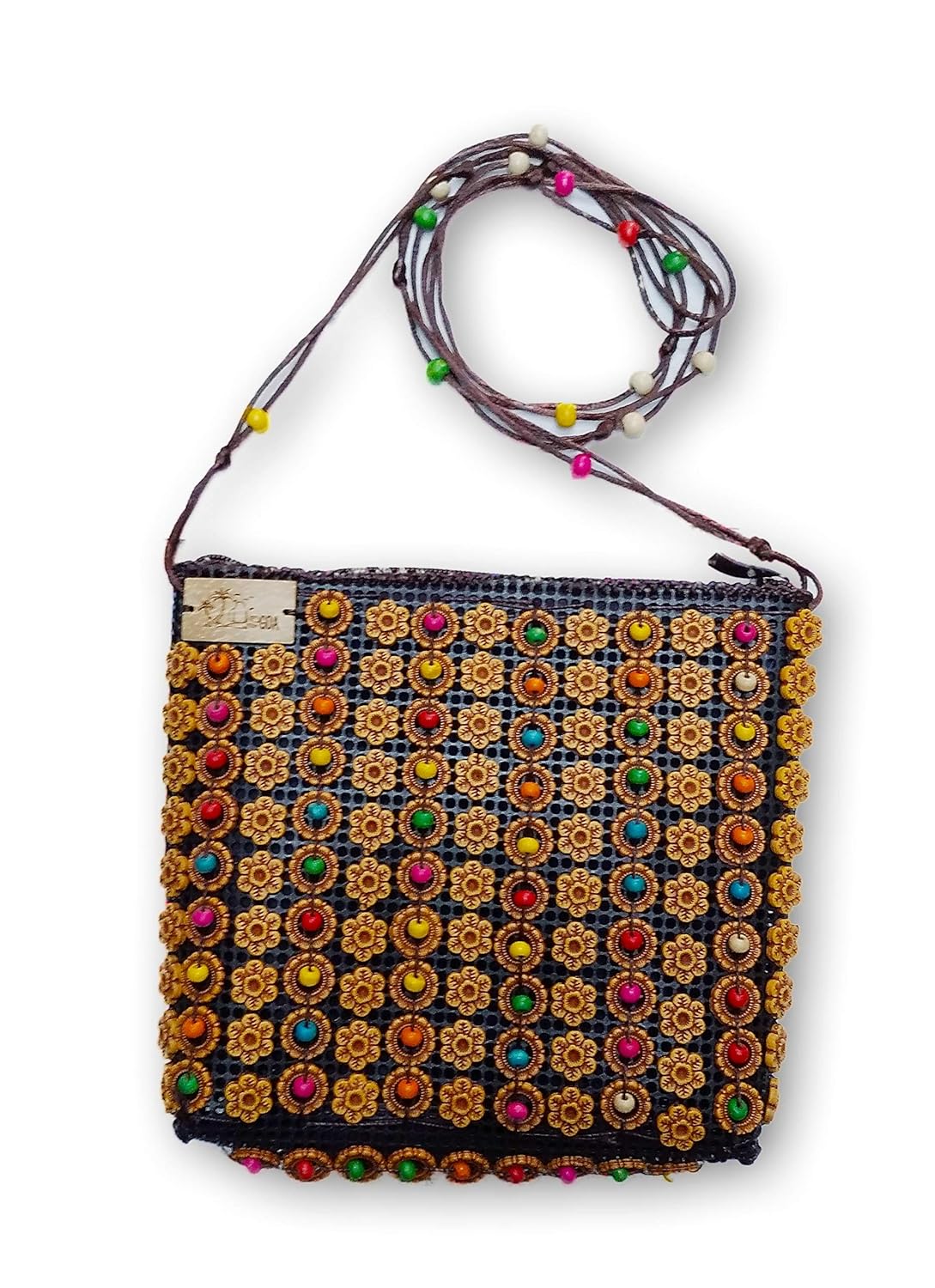 Buy Beads Sling, Goa Bag for Women 7.5 x 1.5 x 7.5 Inch (Multi 1) at