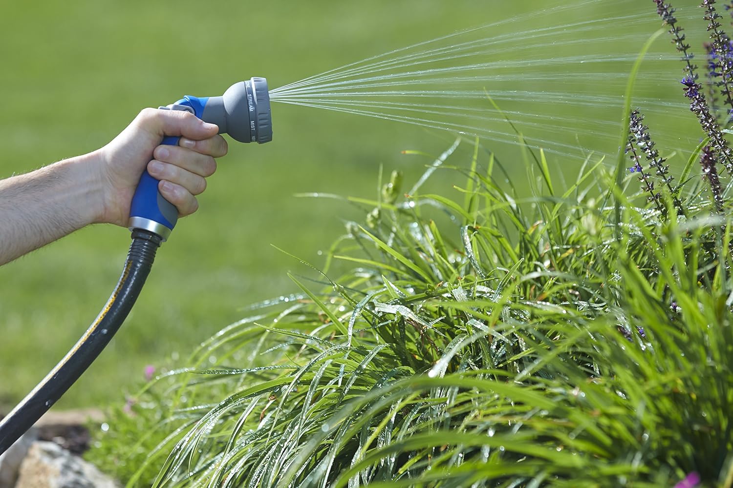 VIKING High Pressure Hose Nozzle Heavy Duty with Thumb Controlled Adjustable Spray Patterns for Garden Watering, Car Washing: Automotive