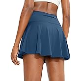 SANTINY Pleated Tennis Skirt for Women with 4 Pockets Women's High Waisted Athletic Golf Skorts Skirts for Running Casual