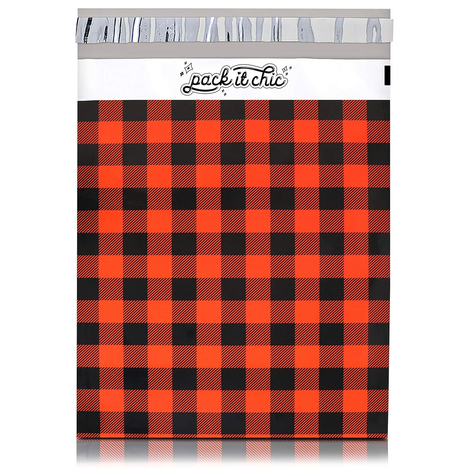 Red Buffalo Plaid Poly Mailer Envelope Plastic Custom Mailing
