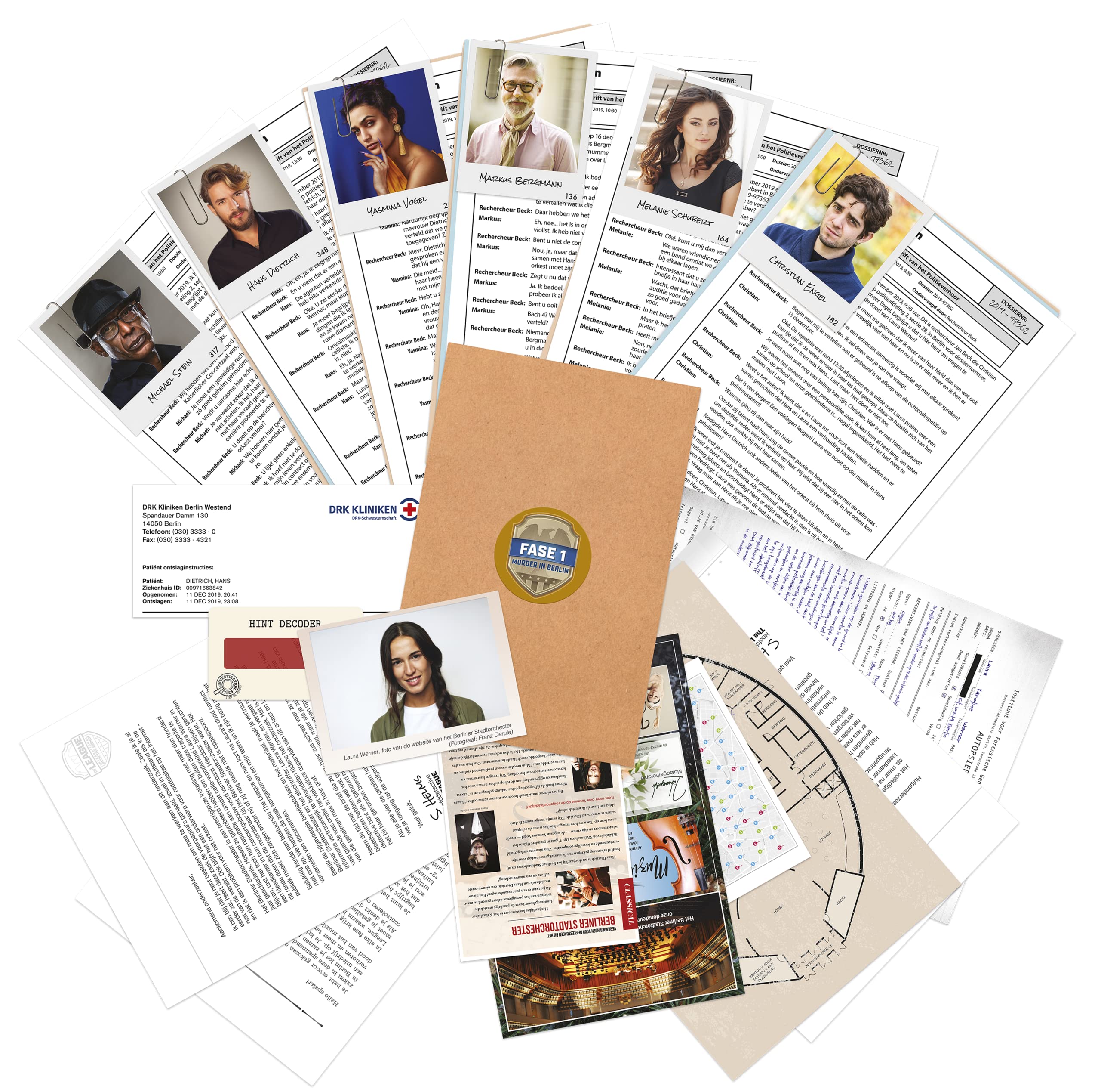 Goliath Investigation Files - Murder in Berlin, Solve the Murder in this Crime Game, Board Game From One Player and For People Aged 40 and Above