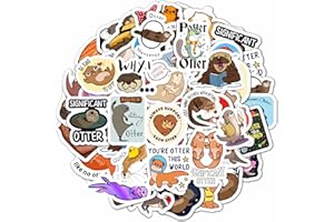 BULBACRAFT 100Pcs Sea and River Otter Stickers for Laptop and Water Bottle - Otter Gifts, Otter Toy, Otter Keychain, Otter Plush, Cute Otter Stuff