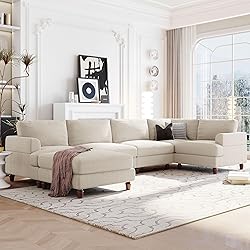 U-Shaped Oversized Corduroy Modular Sectional Sofa