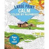 Amazon.com: Large Print Peaceful Color by Numbers: Easy to Read (Sirius ...