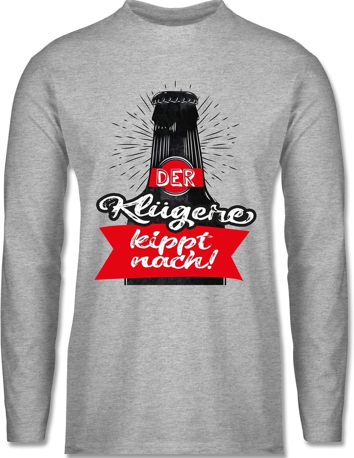 Shirtracer Sprüche Der Klügere kippt nach! Herren Langarmshirt