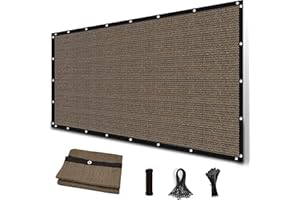 Amagenix 90% Sun Shade Cloth with Grommets, 8' x 10' Pergola Replacement Shade Cover Canopy Privacy Screen for Outdoor Patio Garden, Mocha (We Customized)