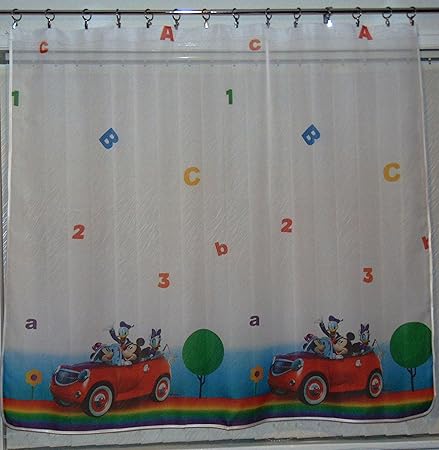 Mickey Mouse Friends Voile Net Curtain Ready Made Amazon