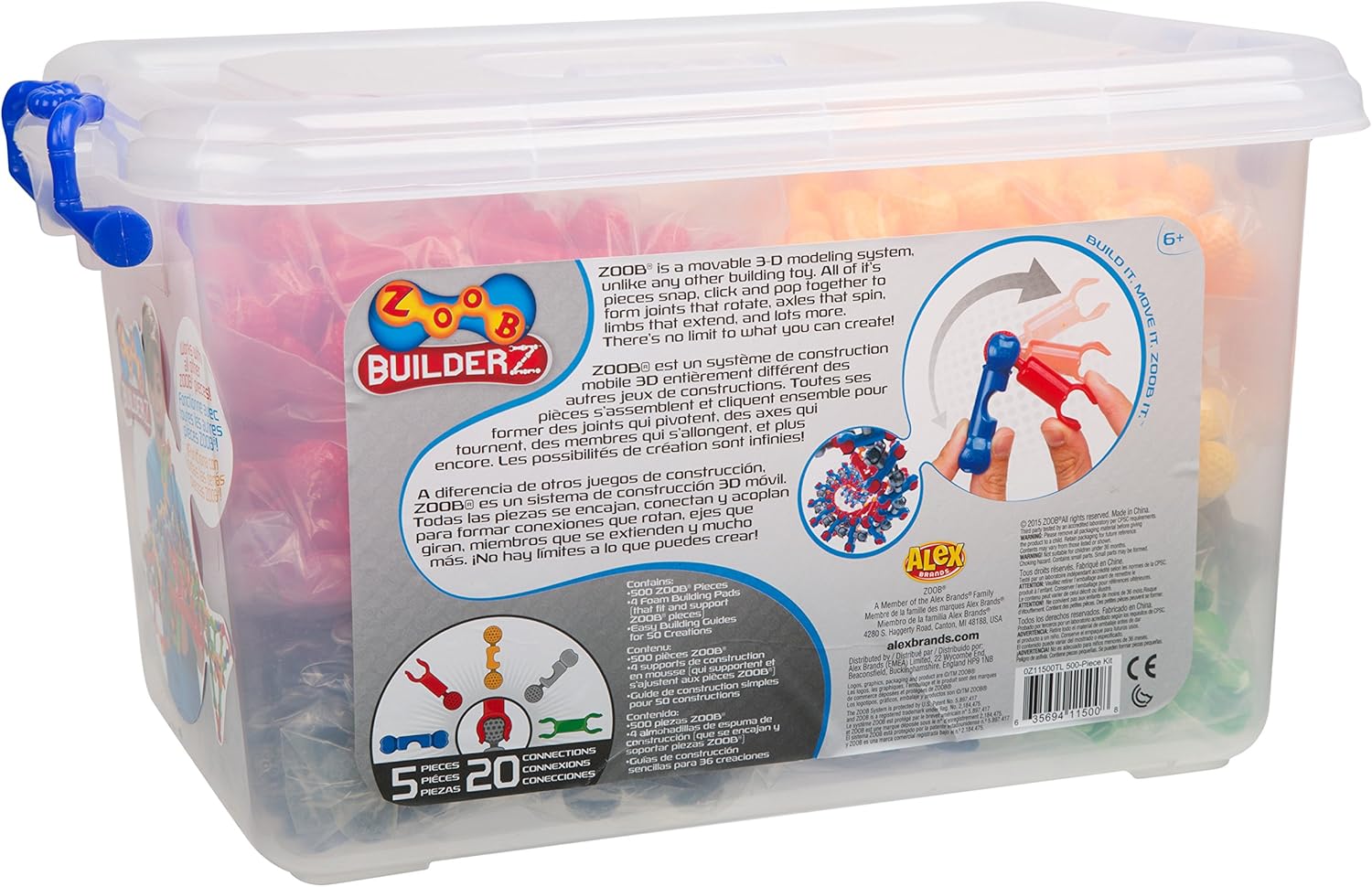 zoob 500 piece building set