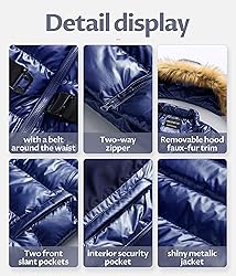 CREATMO US Women's Long Winter Casual Jacket Faux