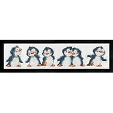 Design Works Crafts Penguin Row Counted Cross Stitch Kit, White