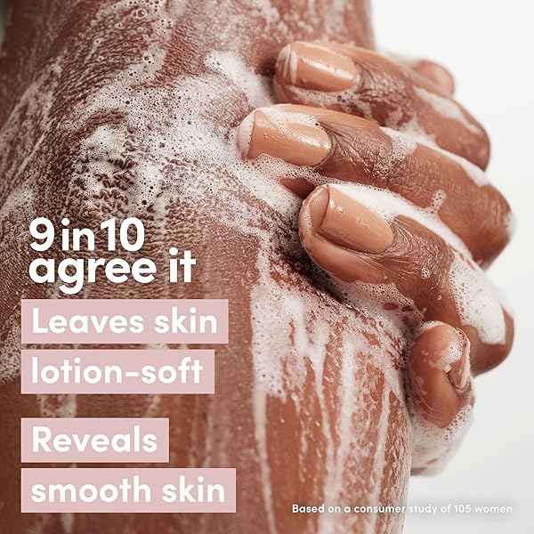 DOVE EXFOLIATING BODY WASH MELANIN EVEN TONE PROMOTES EVEN SKIN TONE 5% PRO-CERAMIDE SERUM WITH BHA 18.5 OZ