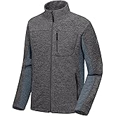 Little Donkey Andy Men's Winter Warm Polar Fleece Golf Jacket Lightweight Thermal Hiking Running Travel Jacket
