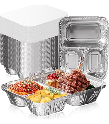 Amazon.com: Disposable Aluminum 4 Compartment T.V Dinner Trays