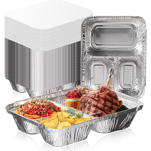 Amazon.com: Disposable Aluminum 4 Compartment T.V Dinner Trays