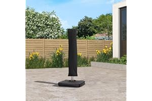 PURPLE LEAF Cantilever Umbrella Cover Outdoor Umbrella Patio Umbrella Cover, S Size Black