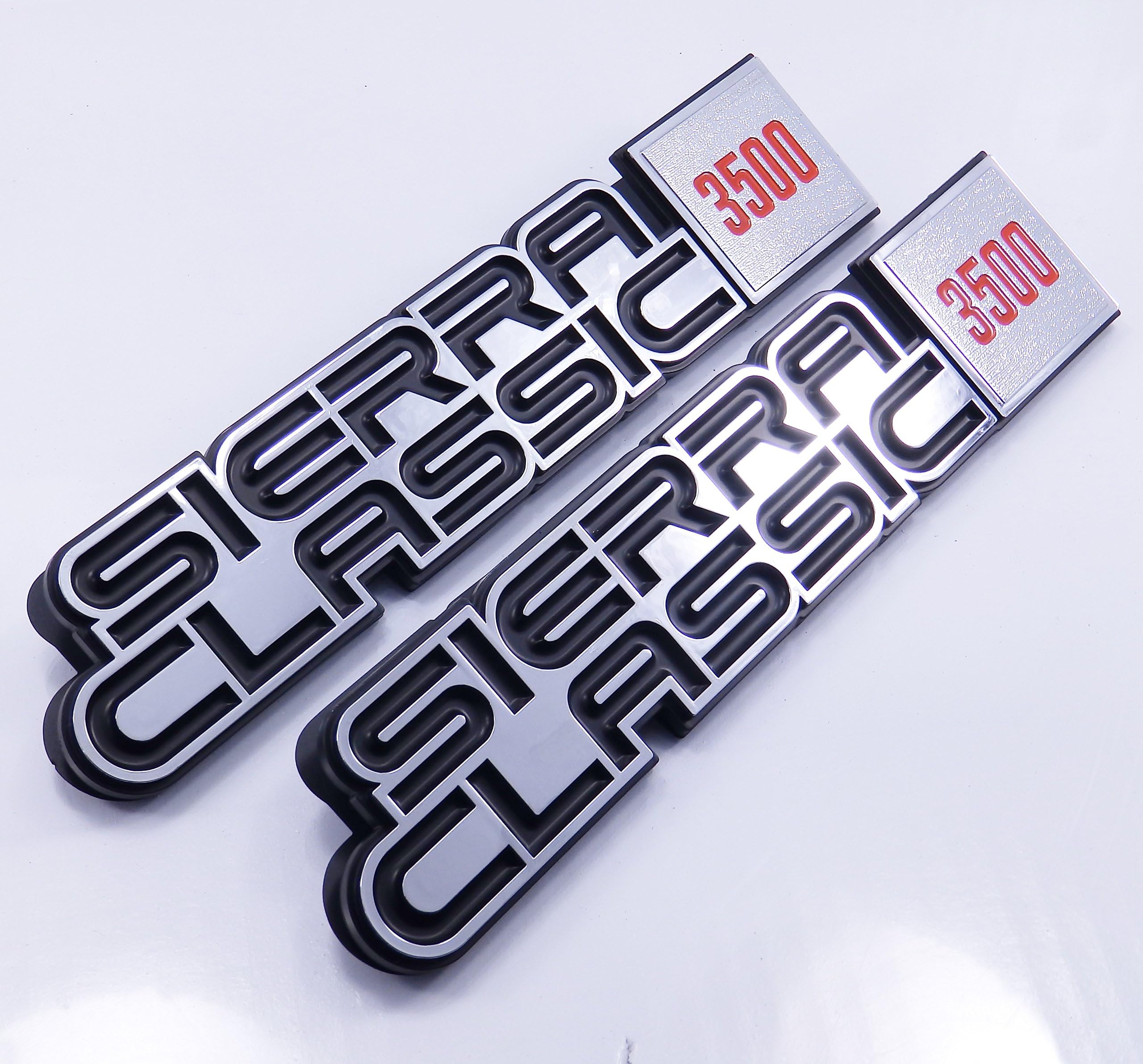 81 82 83 84 85 86 87 GMC Truck Sierra Classic 3500 C/K Fender Emblems Suburban Nameplate 2pc