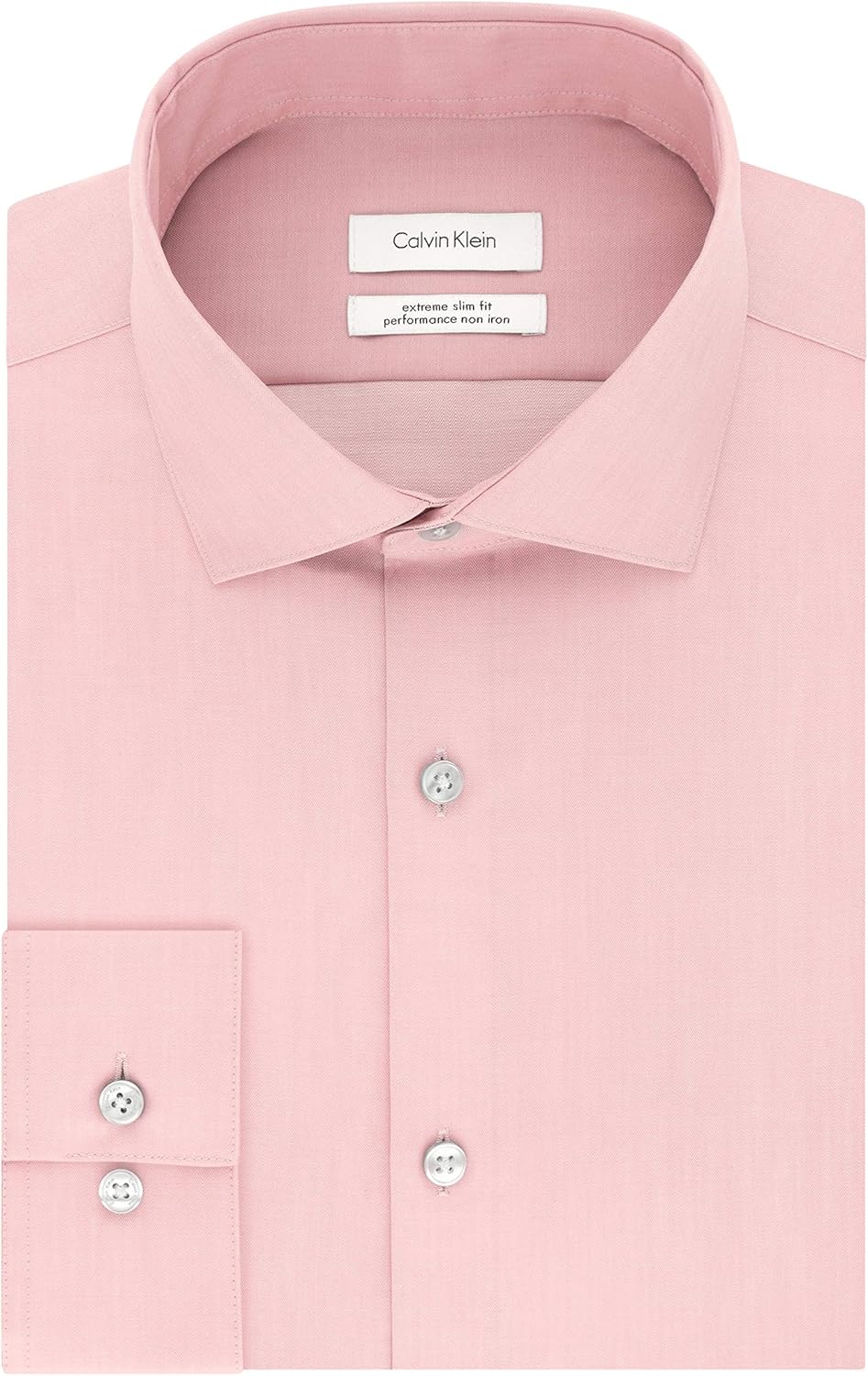 calvin klein men's dress shirt slim fit non iron herringbone