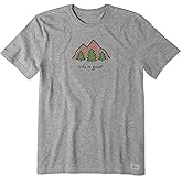 Life is Good Men's Crusher T-Shirts, Short Sleeve Cotton Crew Neck Graphic Tee Shirt, LIG Mountains