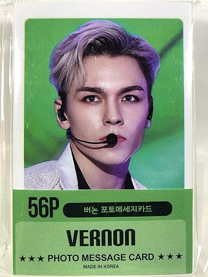Amazon Vernon バーノン Seventeen セブンティーン Svt セブチ グッズ フォト メッセージカード 56枚 ミニ ポストカード 56枚 セット Photo Message Card 56pcs Mini Post Card 56pcs Tradeplace K Pop 韓国製 アイドル 芸能人グッズ