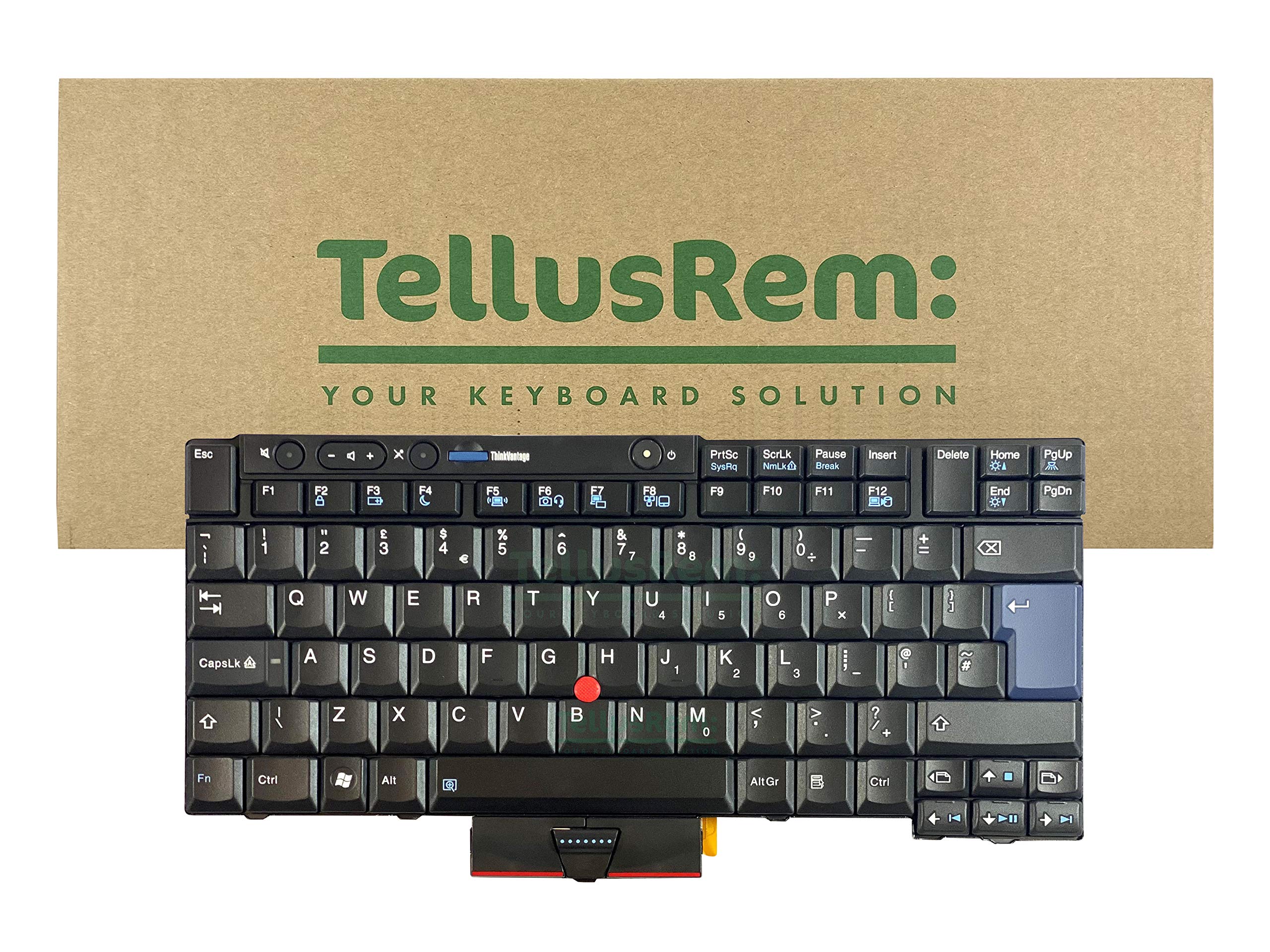 TellusRem replacement UK non-backlit keyboard for Lenovo Thinkpad T520 T520i T420S T420 T420i T400S T410S T410 T410I T510 T510i W510 W520 X220T X220s X220i X220