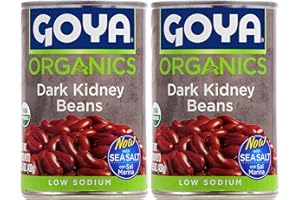 Goya Foods Organic Dark Red Kidney Beans, 15.5 Ounce (Pack of 2)