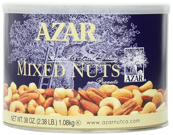 Azar Nut Company Mixed Nuts No Peanuts, Roasted, Salted, 2